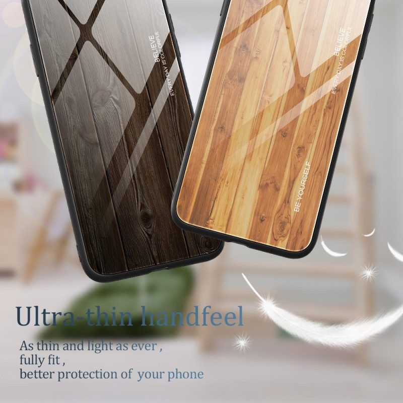 Handyhülle Für Xiaomi Redmi Note 12 Pro Plus Holzdesign Aus Gehärtetem Glas