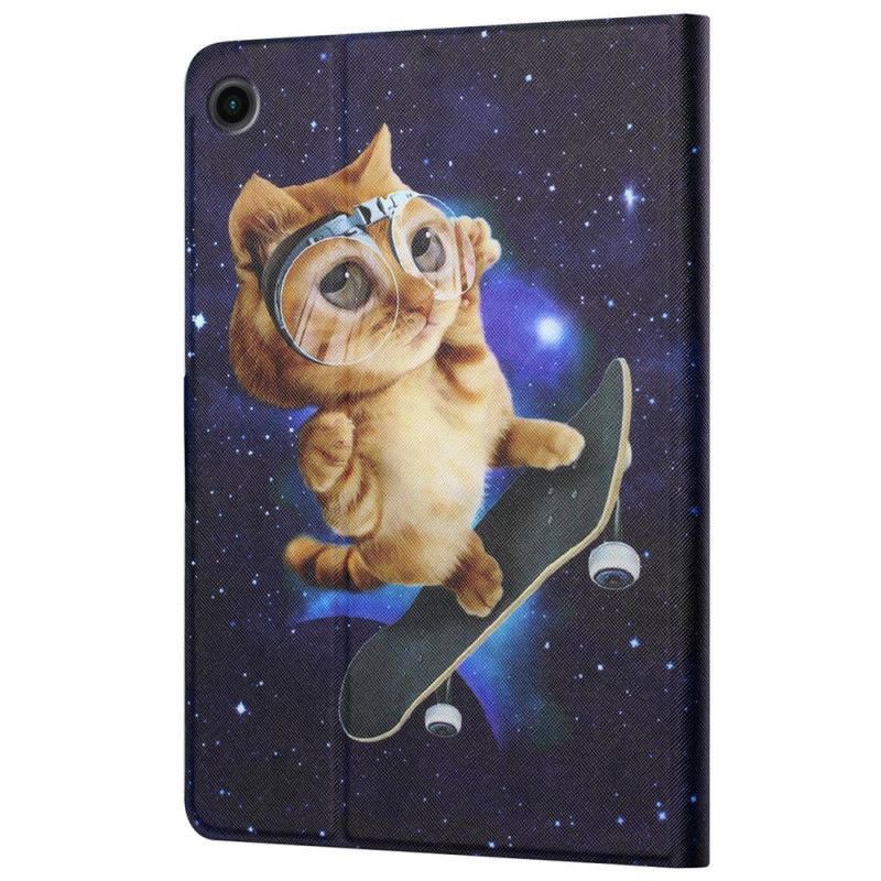 Lederhüllen Für Samsung Galaxy Tab A8 (2021) Katzen-skateboard