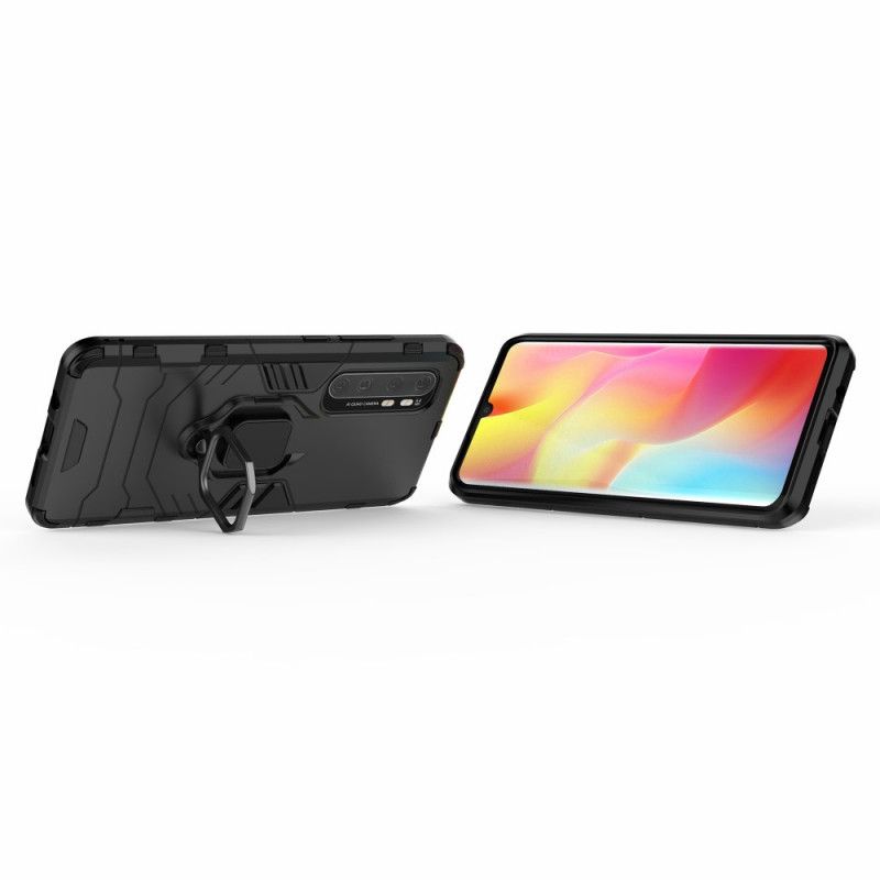 Hülle Xiaomi Mi Note 10 Lite Schwarz Handyhülle Widerstandsfähiger Ring