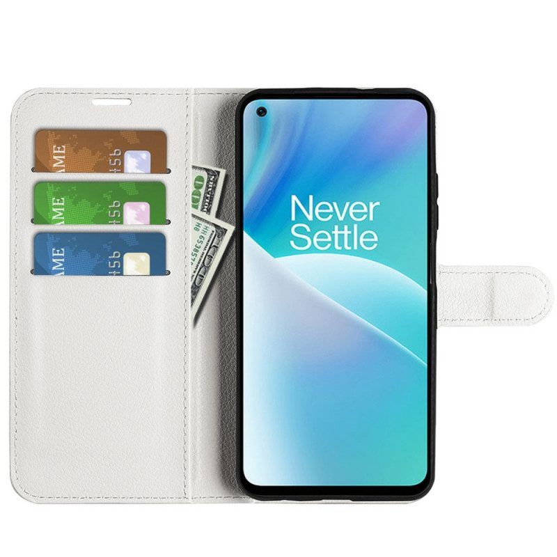 Lederhüllen Für OnePlus Nord 2T 5G Klassisches Lychee-kunstleder