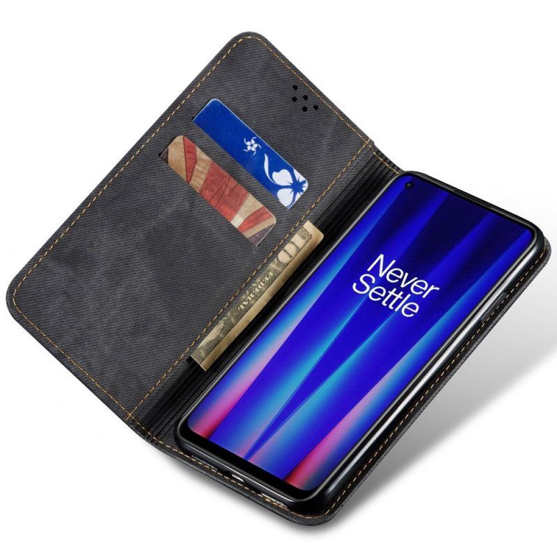 Schutzhülle Für OnePlus Nord 2T 5G Flip Case Denim-stoff