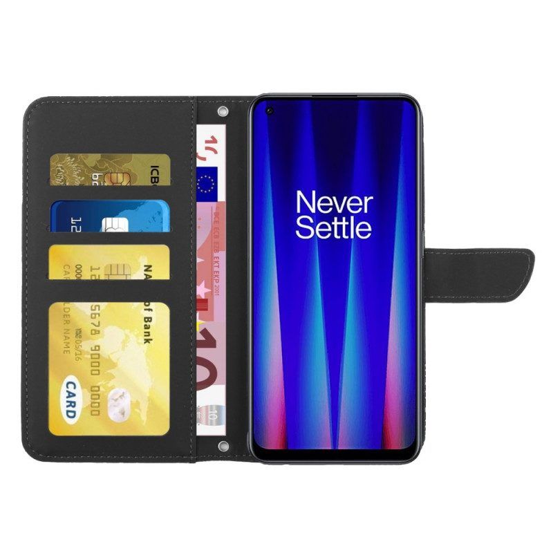 Flip Case Für OnePlus Nord CE 2 Lite 5G Schmetterlinge Und Schultergurt