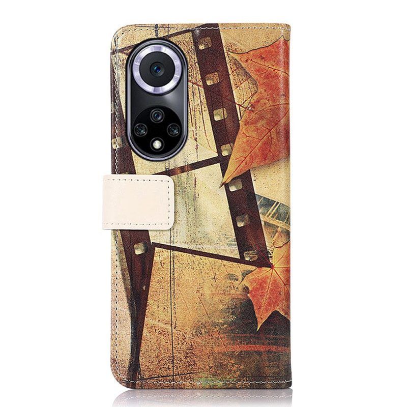 Flip Case Für Honor 50 Eiffelturm Im Herbst