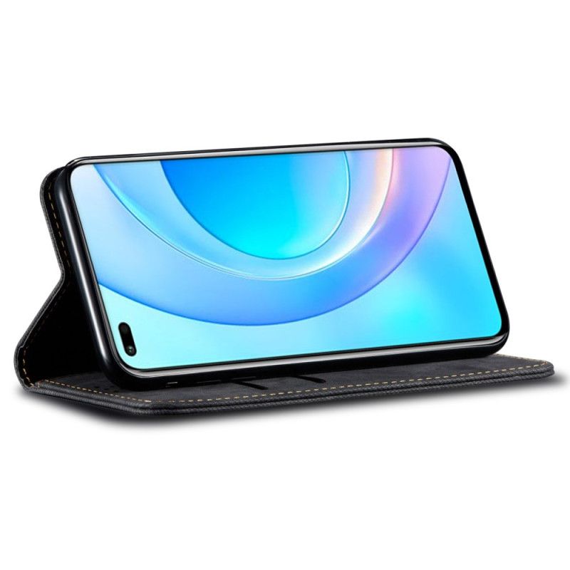 Flip Case Für Honor Magic 6 Pro Jeansstoff