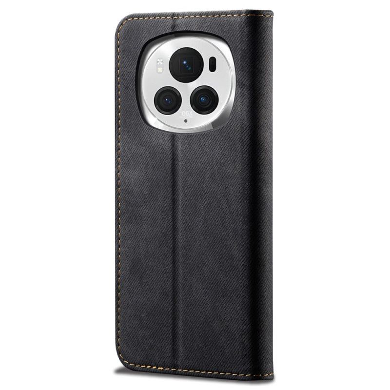 Flip Case Für Honor Magic 6 Pro Jeansstoff