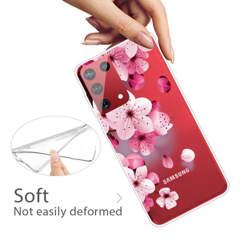 Hülle Für Samsung Galaxy S21 Ultra 5G Kleine Rosa Blüten