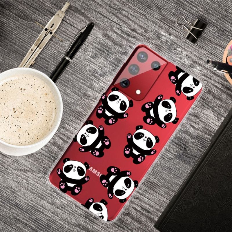 Hülle Samsung Galaxy S21 Ultra 5G Top-Spaß-Pandas