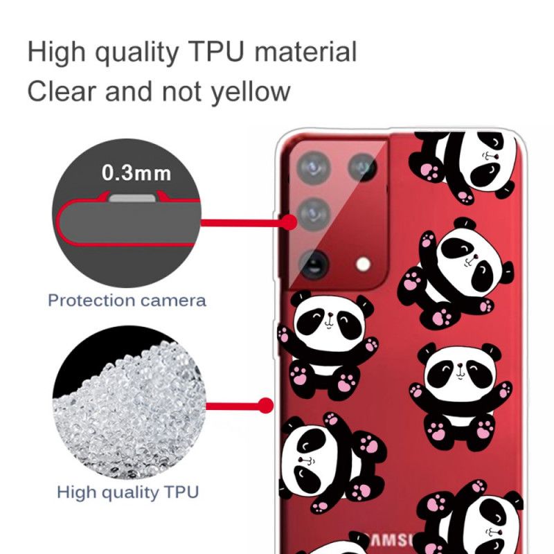 Hülle Samsung Galaxy S21 Ultra 5G Top-Spaß-Pandas