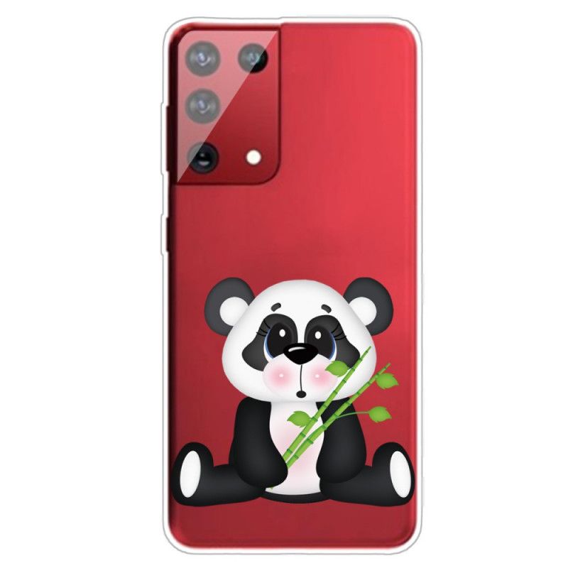 Hülle Samsung Galaxy S21 Ultra 5G Transparenter Trauriger Panda