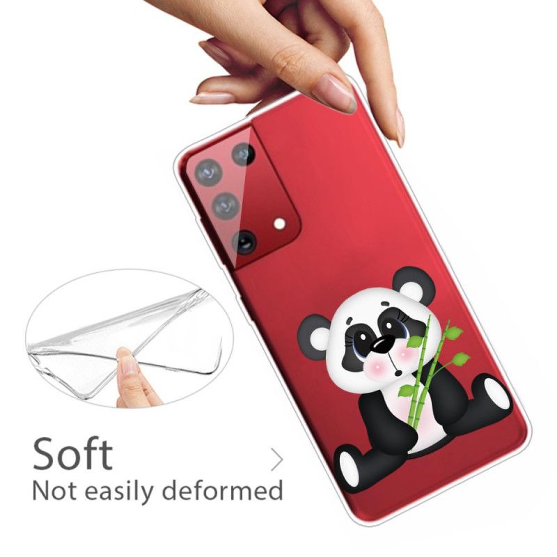 Hülle Samsung Galaxy S21 Ultra 5G Transparenter Trauriger Panda