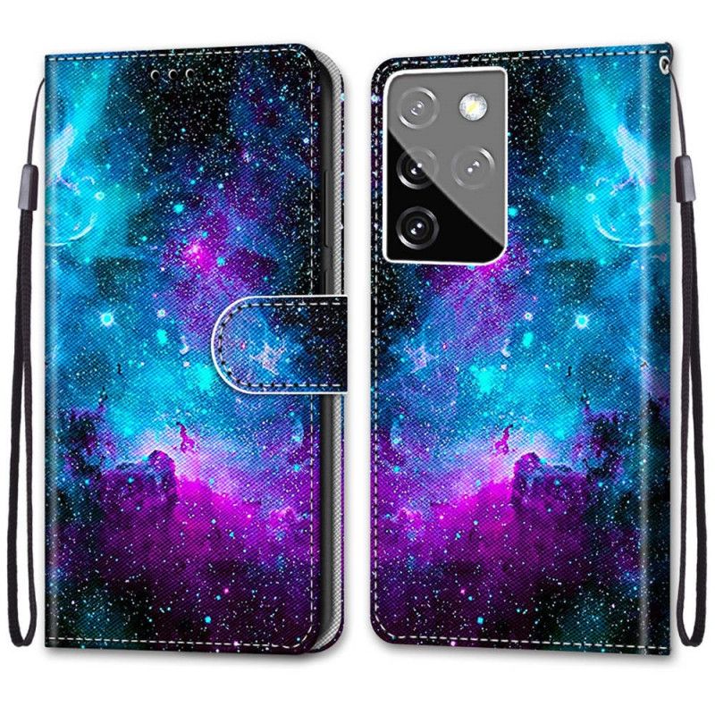 Lederhüllen Samsung Galaxy S21 Ultra 5G Kosmischer Himmel