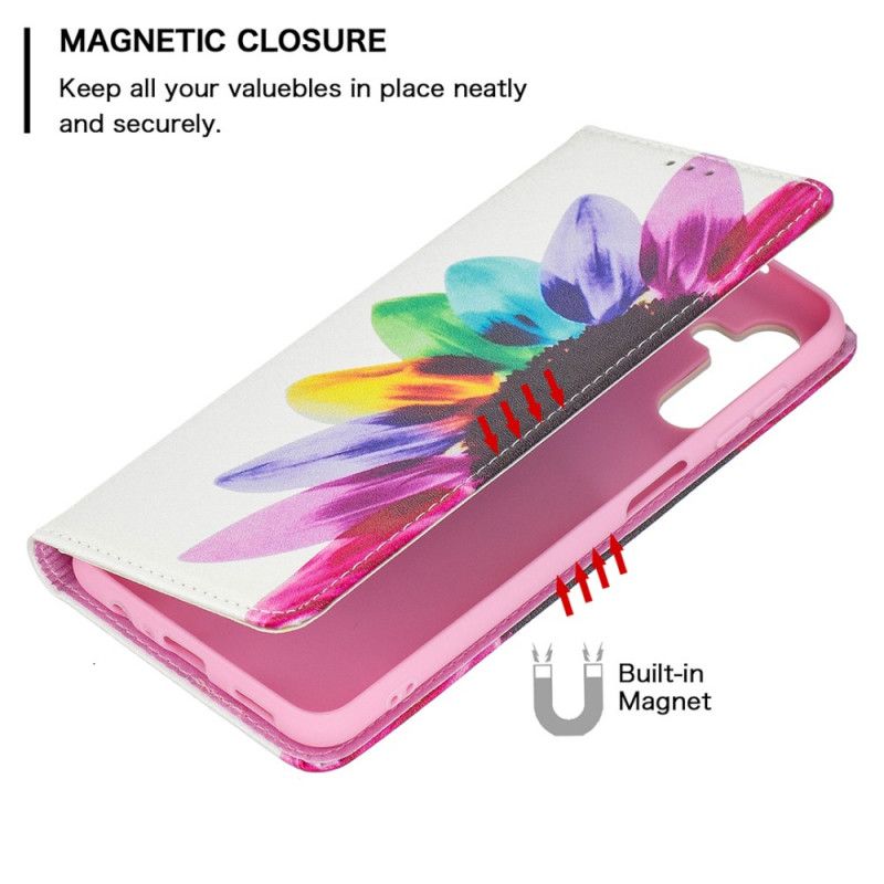 Flip Case Samsung Galaxy A13 5g Handyhülle Blumenaquarell