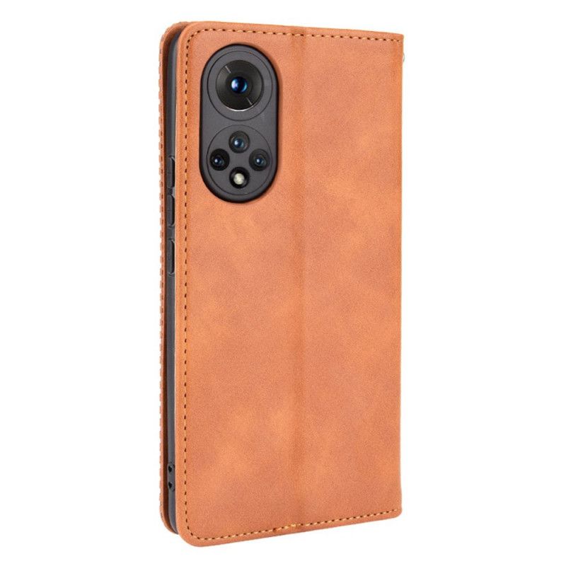 Flip Case Für Huawei Nova 9 / Honor 50 Stilisierter Vintage-ledereffekt