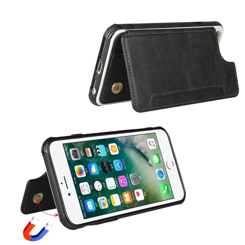 Hülle iPhone 6 / 6S Schwarz Brieftasche Plus