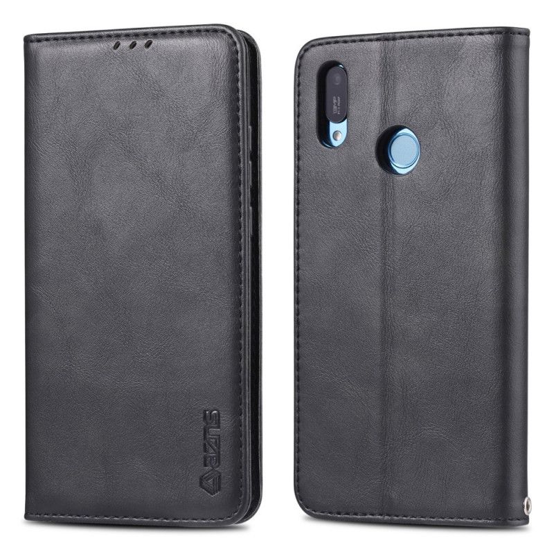 Flip Case Huawei Y6 2019 Schwarz Azns Kunstleder