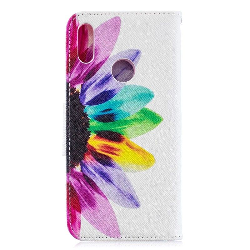 Lederhüllen Huawei Y6 2019 Aquarellblume