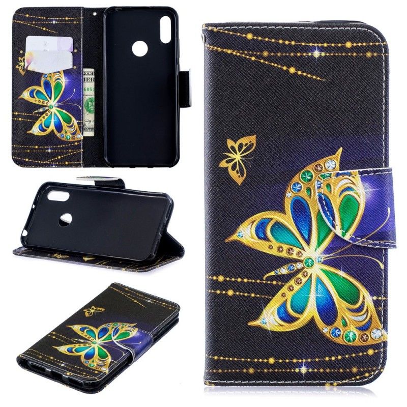 Lederhüllen Huawei Y6 2019 Magischer Schmetterling