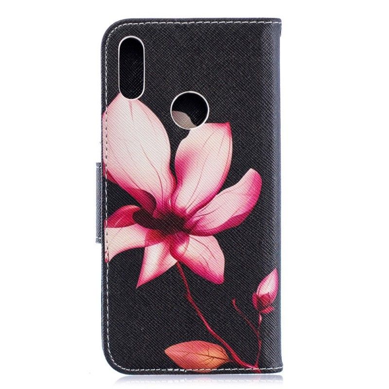 Lederhüllen Huawei Y6 2019 Rosa Blume