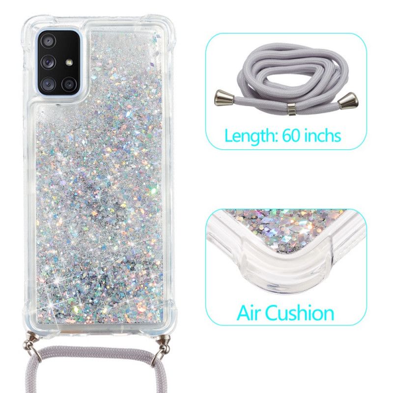 Samsung Galaxy A51 5G Glitzertasche Mit Kabel