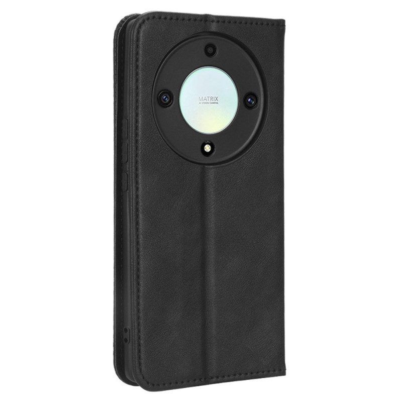 Schutzhülle Für Honor Magic 5 Lite Flip Case Stilisierter Lederstil