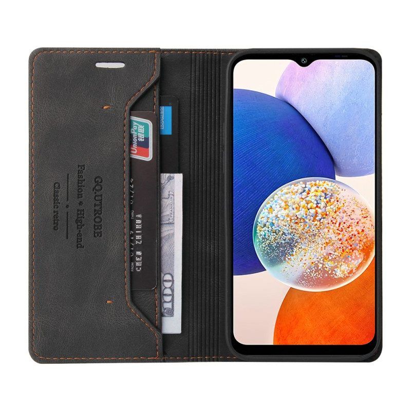 Flip Case Für Samsung Galaxy A14 / A14 5G Kunstleder Gq.utrobe