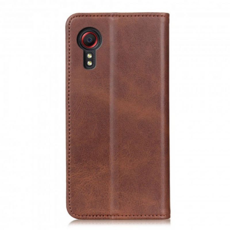 Flip Case Für Samsung Galaxy Xcover 5 Spaltleder