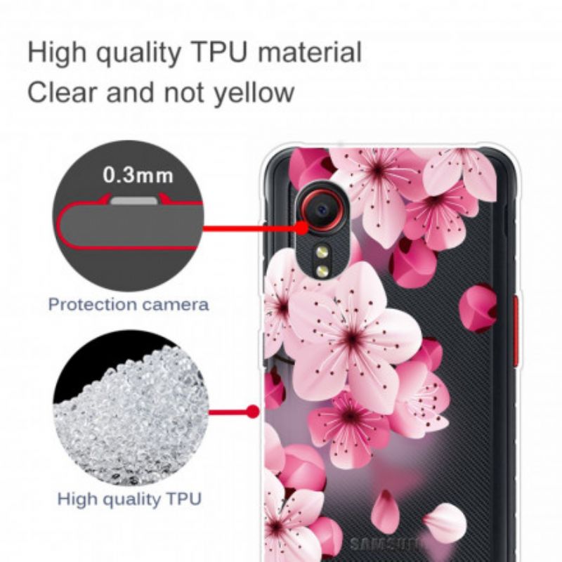 Hülle Für Samsung Galaxy Xcover 5 Kleine Rosa Blumen