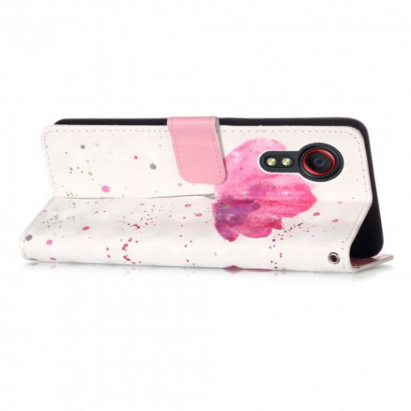 Lederhüllen Für Samsung Galaxy Xcover 5 Mohn Aquarell