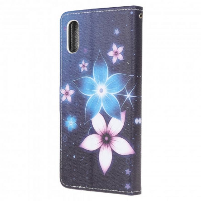 Lederhüllen Für Samsung Galaxy Xcover 5 Mondblumen Mit Riemen