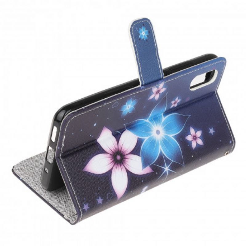 Lederhüllen Für Samsung Galaxy Xcover 5 Mondblumen Mit Riemen