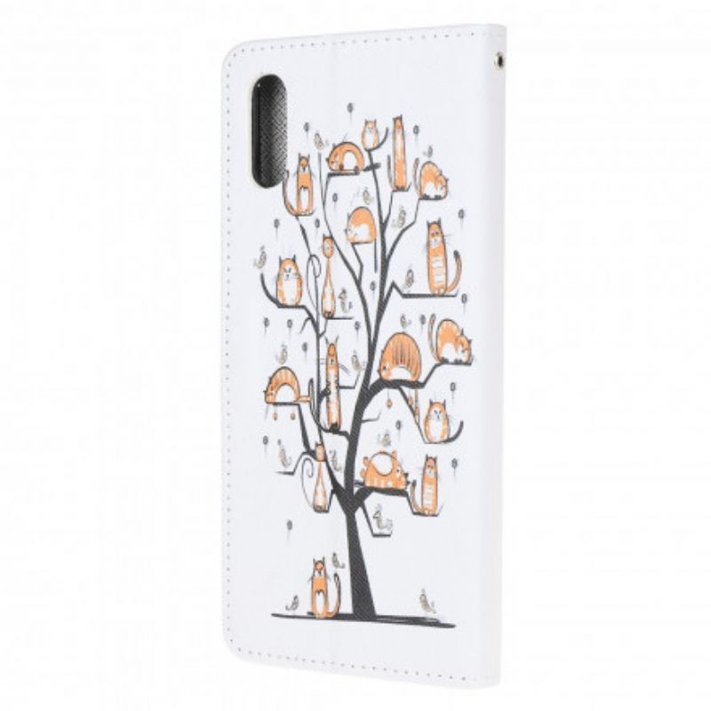 Lederhüllen Samsung Galaxy Xcover 5 Funky Cats Riemchen