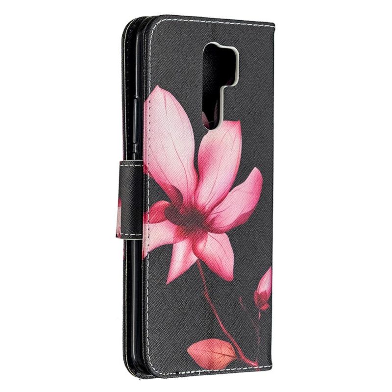 Lederhüllen Xiaomi Redmi 9 Rosa Blume