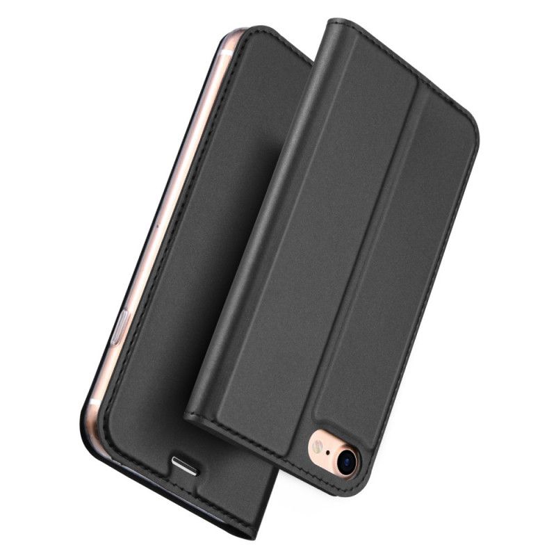 Flip Case iPhone 7 / 8 / SE 2 Schwarz Haut Pro Serie Dux Ducis