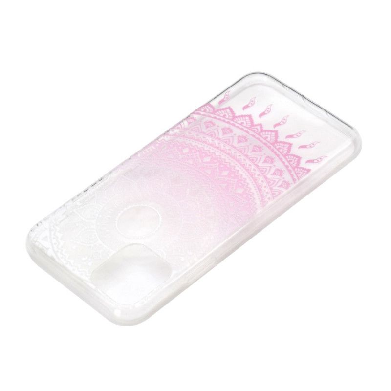 Hülle Für iPhone 12 Mini Pink Transparentes Farbiges Mandala