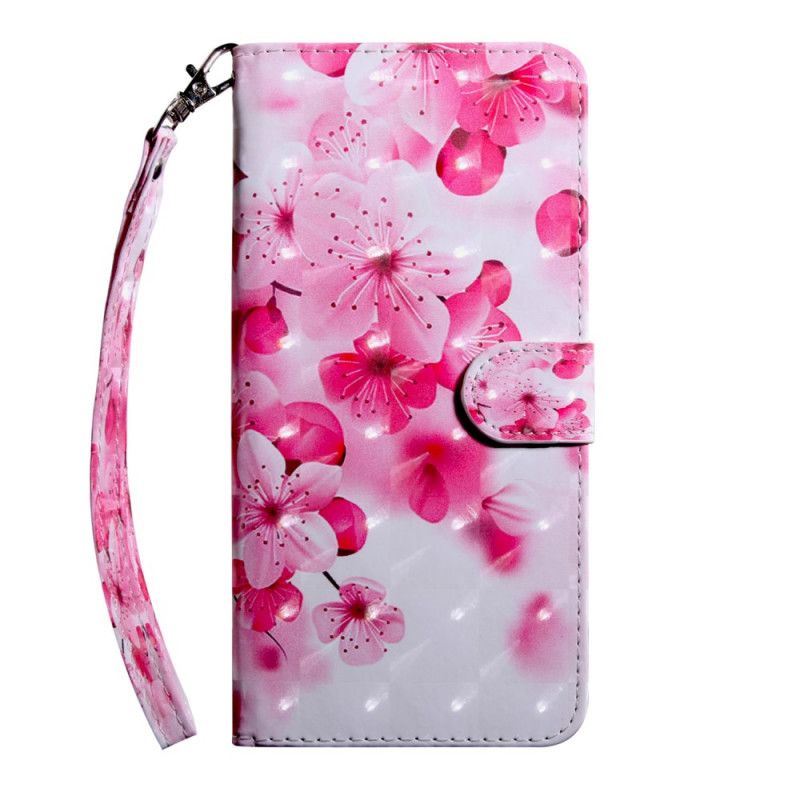 Lederhüllen iPhone 12 Mini Handyhülle Rosa Blüten