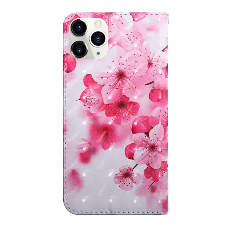 Lederhüllen iPhone 12 Mini Handyhülle Rosa Blüten