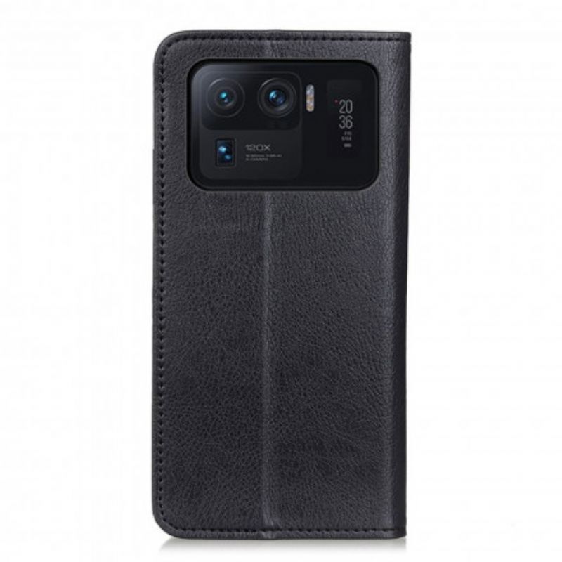 Flip Case Xiaomi Mi 11 Ultra Litschi Spaltlederstruktur