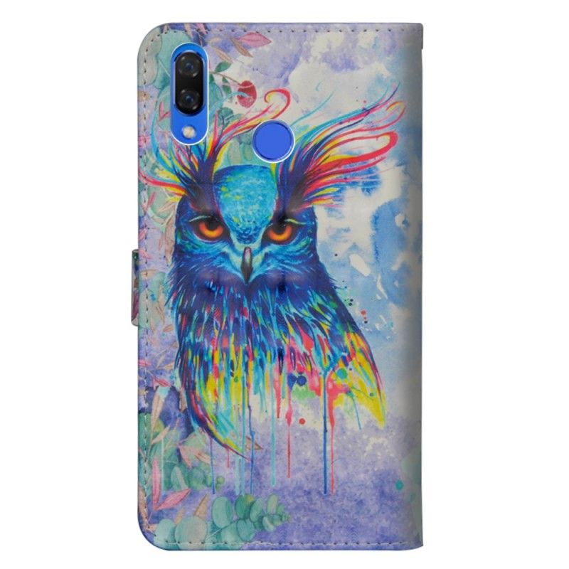 Lederhüllen Honor 8X Aquarellvogel