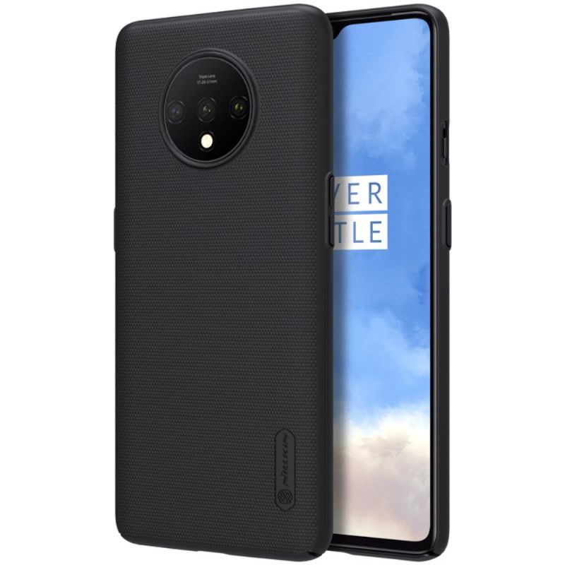 Hülle OnePlus 7T Schwarz Handyhülle Starrer Gefrosteter Nillkin