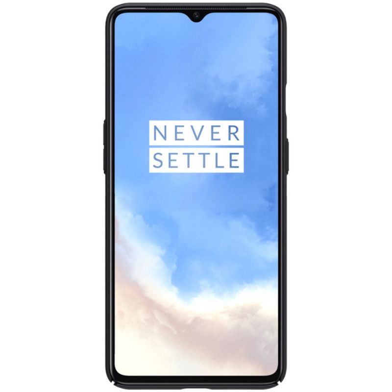 Hülle OnePlus 7T Schwarz Handyhülle Starrer Gefrosteter Nillkin