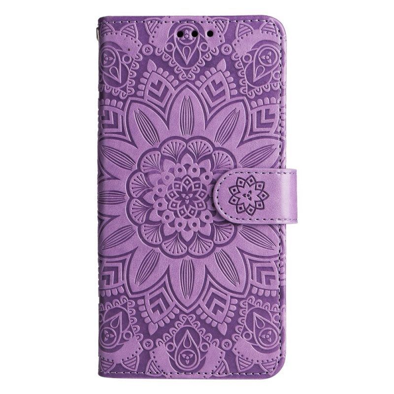 Flip Case Für Xiaomi 13 Mandala-sonne Mit Schlüsselband