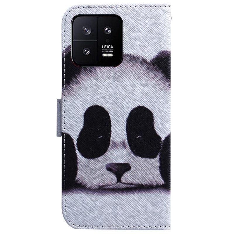 Flip Case Für Xiaomi 13 Mit Kordel Riemchenpanda