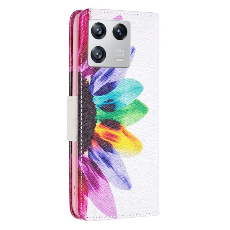 Lederhüllen Für Xiaomi 13 Aquarellblume