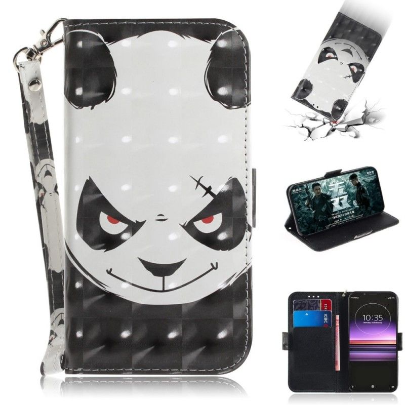 Lederhüllen Sony Xperia 1 Wütender Panda Mit Tanga