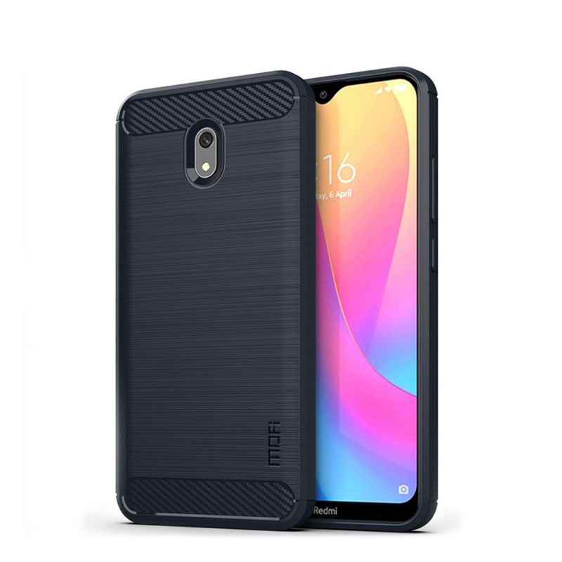 Hülle Xiaomi Redmi 8A Grau Gebürstete Mofi-Kohlefaser