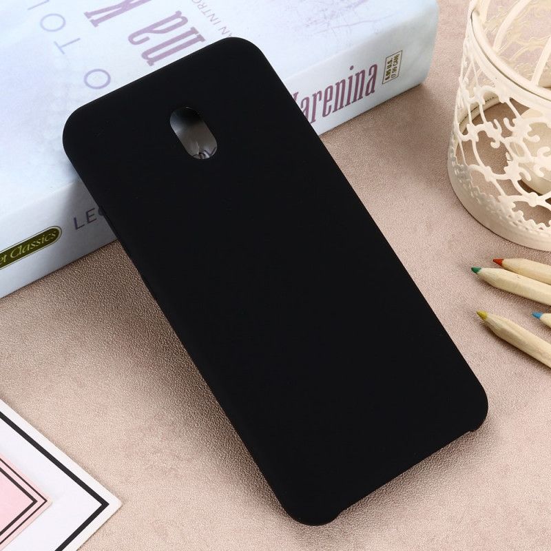 Hülle Xiaomi Redmi 8A Schwarz Design Mit Flüssigem Silikon