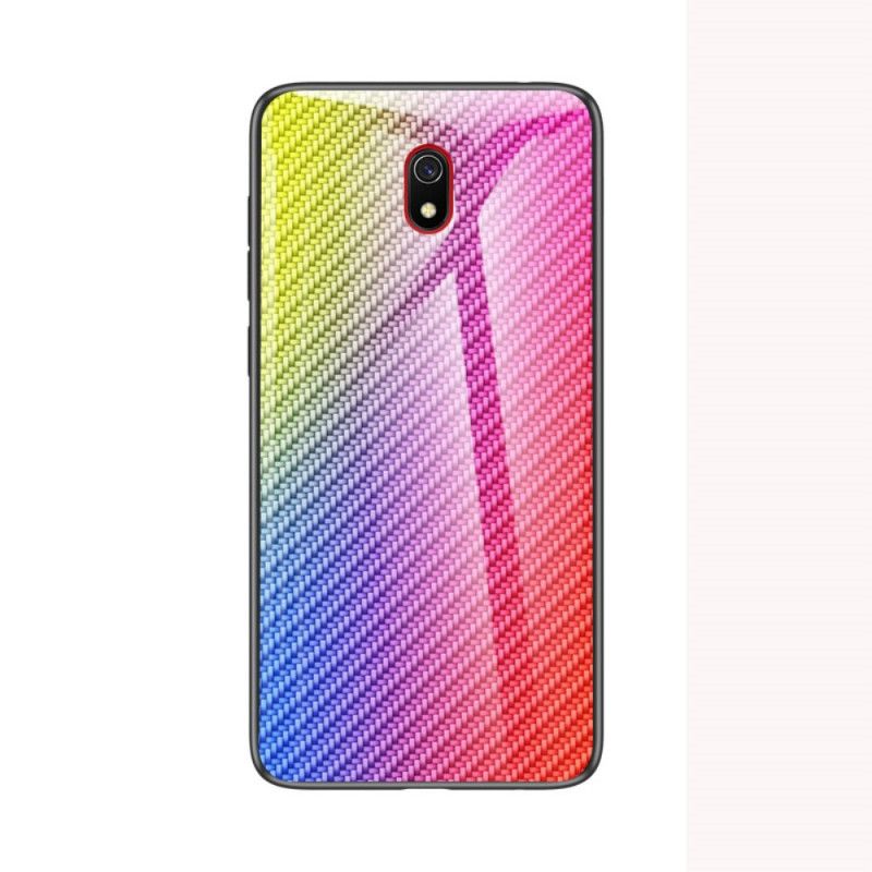 Hülle Xiaomi Redmi 8A Schwarz Gehärtetes Kohlefaserglas