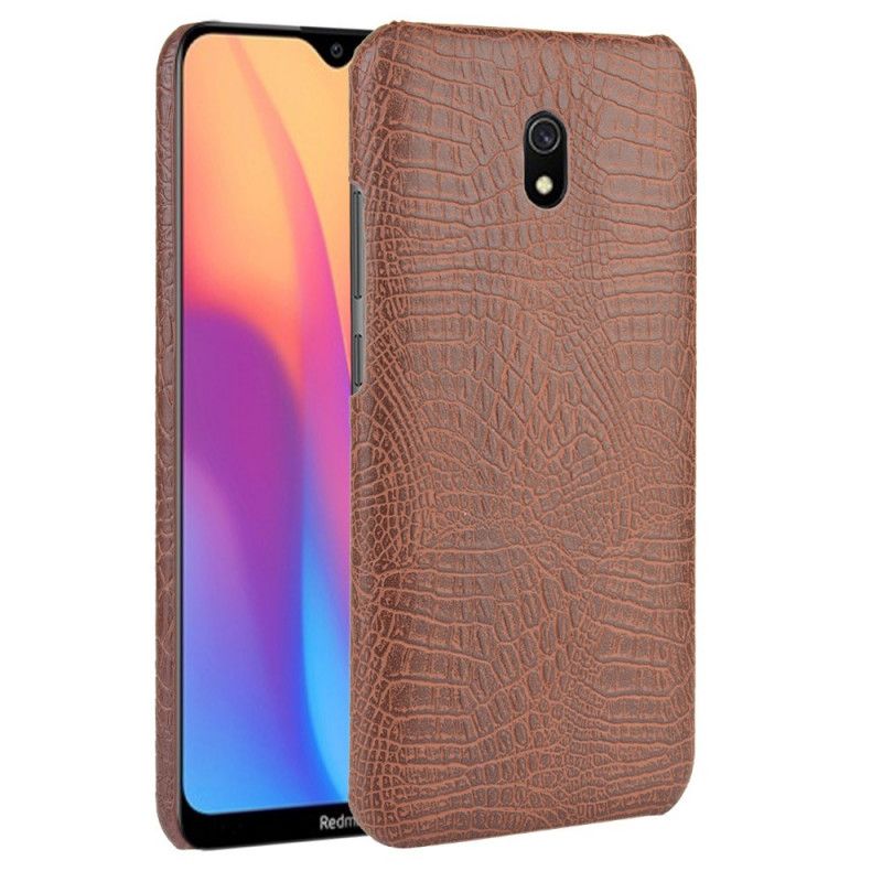 Hülle Xiaomi Redmi 8A Schwarz Krokodillederstil