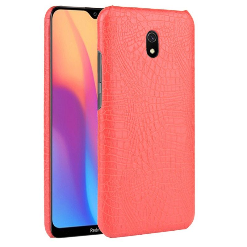 Hülle Xiaomi Redmi 8A Schwarz Krokodillederstil