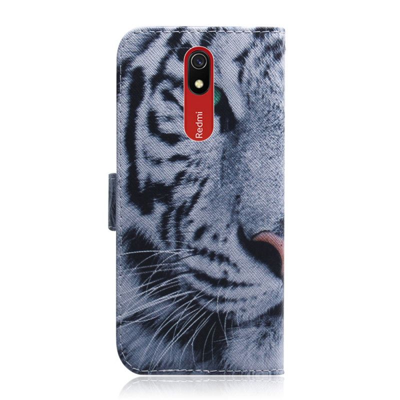 Lederhüllen Xiaomi Redmi 8A Handyhülle Tigergesicht